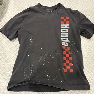Hollister Black and Red Graphic T-Shirt
